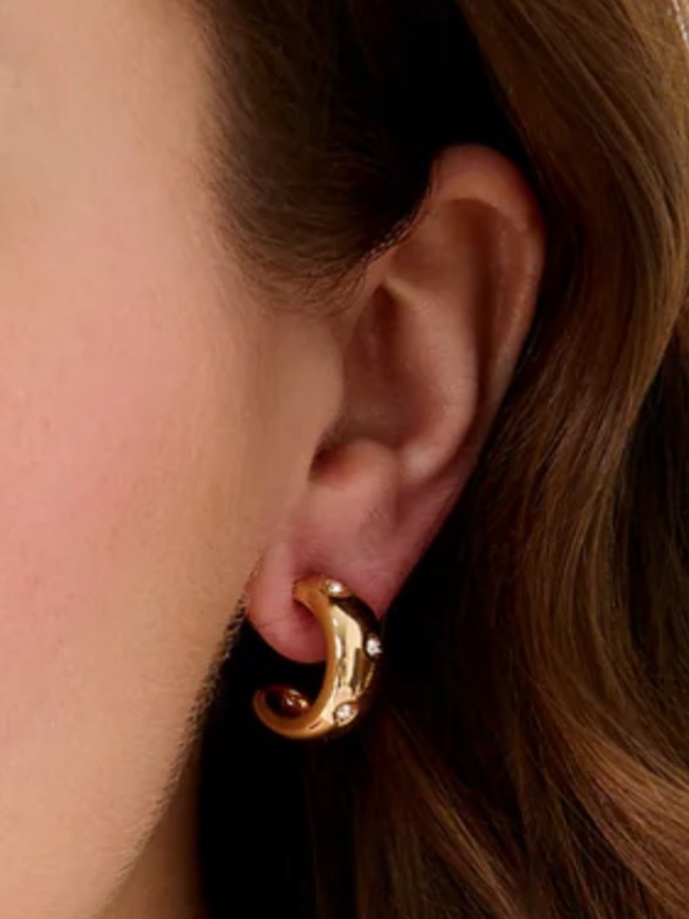 NWT Lilly Pulitzer Gold Spicy Socialite Earring Set of 3 - Picture 5 of 12